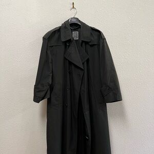 Dior Black Trench Coat Elegant Formal Wear